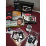Various electronic including Aiwa stereo cassette player, DVB-T tuner for laptop, usb hub, etc
