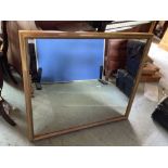Rectangular mirror with gold painted wooden frame