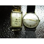 1930s/1940s Roamer sport hand wound wristwatch rolled gold case on later expanding bracelet, snap on