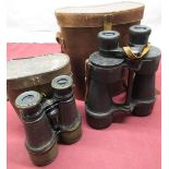 Ross 7x15 Steplux segmented prism design binoculars, serial no. 131048, top plates marked Ross