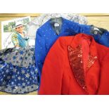 WAYNE SLEEP COLLECTION - Collection of sequin decorated clothing including bolero type jackets, a