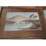 G. Fratelli (20th C): Pair of Venetian landscapes with boats, watercolour, signed, H35cm W18cm,