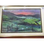 D.G Mather (Contemporary): "Dales Evening" pen, ink and watercolour, signed,