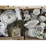 Large selection of Portmeirion Botanic Gardens pattern ceramics including: jugs, cups, glassware and