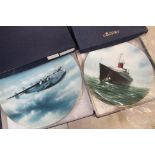 Set of sixteen Coalport boxed limited edition collectors plates, RAF related, Ocean liners (11)