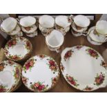 Royal Albert "Old Country Roses" piece tea set, thirty nine pcs