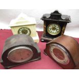 1950s Bentima oak cased Westminster chiming mantel clock, 1930s oak cased Westminster chiming mantel