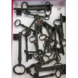 Collection of C19th and later metal keys