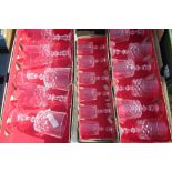 Five sets of six Cristal D'Arques crystal glassware and another part set all boxed