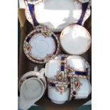 Edwardian Osbourne china four piece tea service inc. two slop bowls and two sandwich plates
