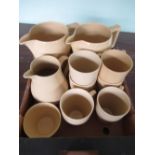 Three Wedgwood Bourn-Vita jugs and seven mugs (10)