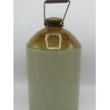 Second World War S.R.D. glazed stoneware rum flagon with wire work handle, manufacturers stamp to