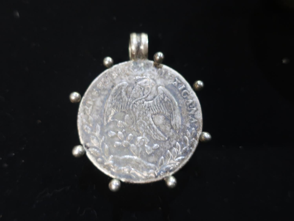 Hallmarked Sterling silver coin brooch, two Hallmarked Sterling silver sovereign cases gross 2.25ozt - Image 7 of 8