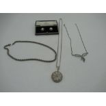 Hallmarked Sterling silver rope chain necklace with spring ring hoop L40cm , Sterling silver box