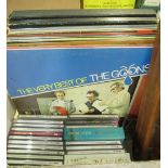 Collection of various LP records, including "The Very Best Of The Goons", classical CD's and a