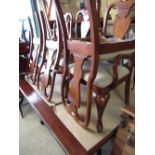 Queen Anne style dining suite comprising of twin pillar extending dining table 240 x 106 x78 and and
