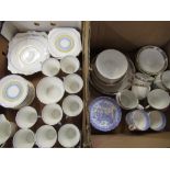 Roslyn china tea service and two other part tea services (2 boxes)