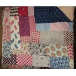 C20th patchwork quilt and similar blanket