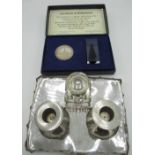 North Sea Oil sample commemorative set and authenticity certificate from the first landings at