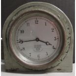 Smiths, Cricklewood Works London eight day car clock, recessed hinged mount, plated bezel