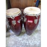 Pair of Percussion Plus freestanding drums H76cm