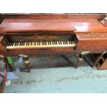 Early 19th C mahogany cased square piano outlined with ebony banding by Rolfe & Sons 112 Cheapside