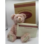 Steiff British Collectors 1997 Teddy Bear in rose mohair with working growl mechanism, limited