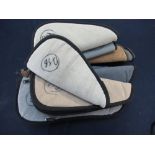 Ten various padded pistol cases