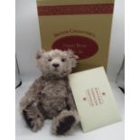 Steiff British Collectors 1999 Teddy Bear in grey mohair with working growler mechanism, limited