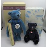 Steiff Original Teddy Bear 1908 Replica in blue mohair with working growler mechanism and Steiff