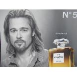 Chanel - large advertising poster for No.5 Parfum, with Brad Pitt, 118cm x 84cm