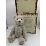 Steiff 1992 British Collectors 1911 Replica Teddy Bear in silver mohair with working growler