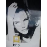 Chanel - advertising poster for Chanel No.5 Parfum in gilt finish frame W116cm H81cm