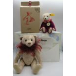 Steiff Grace teddy bear in cream with feather ruff limited edition no. 146/1500, boxed with