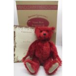 Steiff British Collectors 1998 teddy bear in burgundy mohair with working growler mechanism, limited