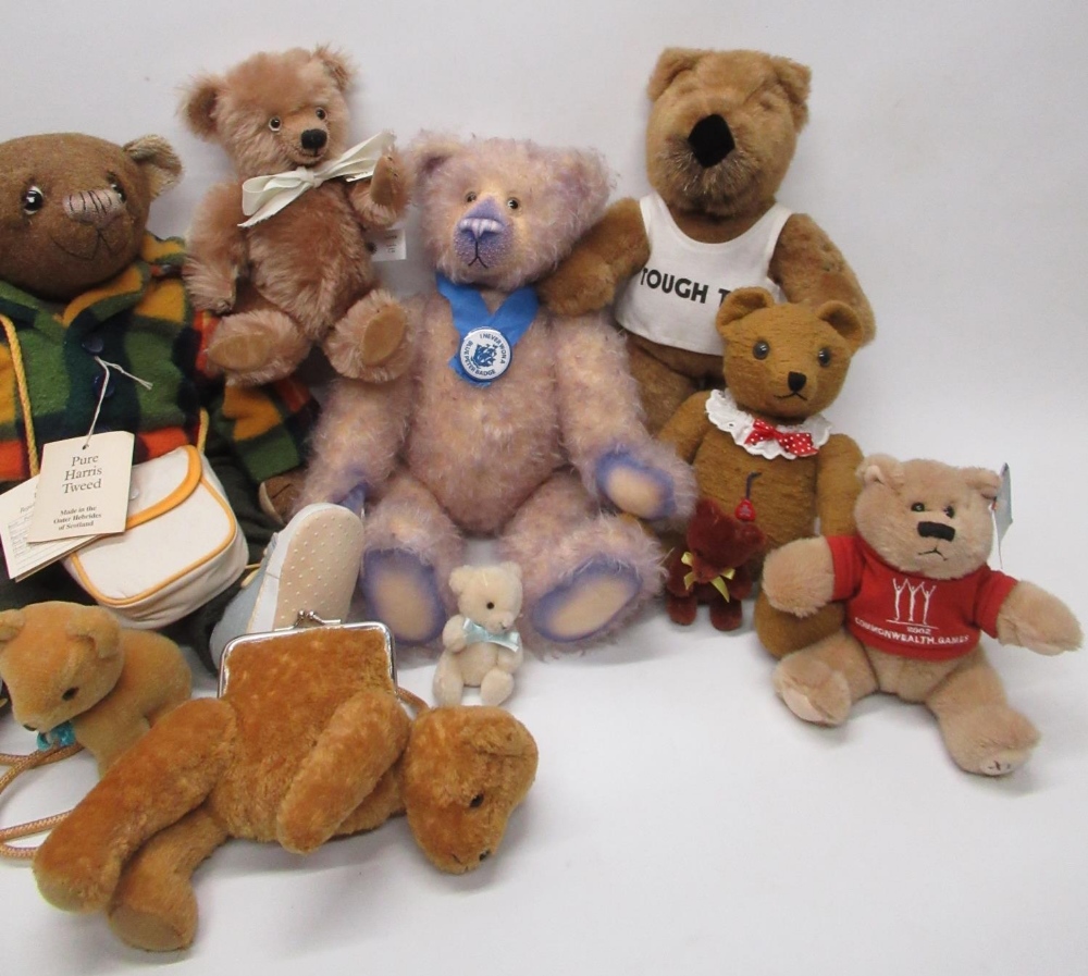 Large collection of teddy bears varying in age, size and make, including "Oscar" by Harris Tweed, - Image 3 of 3