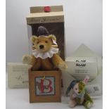 Steiff Jack in the Box Teddy Bear, limited edition 222/ 3000, boxed with certificate, H.23cm, and