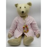 Steiff c. 1920/30's teddy bear with button in ear, jointed arms and legs, glass eyes, pronounced