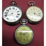 Late Victorian "Bloom's English Chronograph, Sunderland" key wound silver cased pocket watch,