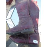 Jodie Kidd Collection - Pair of red leather horse riding polo boots