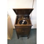 Hand wound HMV cabinet gramophone in working order