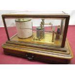 Early C20th barograph by Short & Mason Ltd., the gilt brass clockwork movement with seven-part