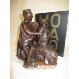 Colomo (Italian C20th); Girl with Snowman, patinated bronze, ltd.ed 2/50, signed and