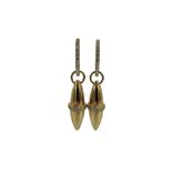 Boodles "Velocity" 18ct rose gold drop earrings set with round-brilliant cut diamonds with