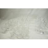 Suite of Waterstone lead crystal glassware for six persons comprising: sherry, red wine, white wine,