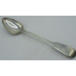 Will.IV hallmarked silver Fiddle pattern basting spoon, L30cm by James Beebe, London 1836 3.5ozt