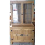 Robert Mouseman Thompson - oak side cabinet with penny moulded cornice, top with adzed sides,