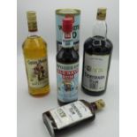 O.V.D. Demerara Rum 1.5l & 35cl, both 40%vol, Captain Morgan Original Spiced Gold Rum, 35%vol