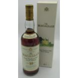 The Macallan Single Highland Malt Scotch Whisky, 10 years old, 75cl, 40% volume, in carton 1btl