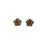 Boodles "Blossom" 18ct rose gold earrings set with round-brilliant cut diamonds in the form of a